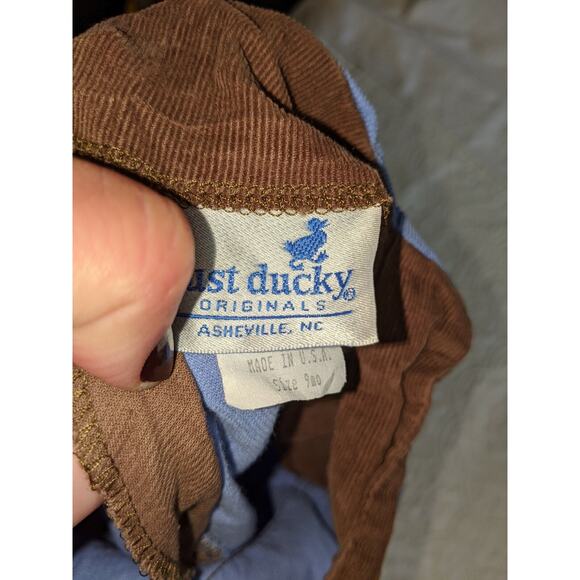 Just Ducky Boys Sz. 9mo. Blue & Brn Corduroy Overalls. Classic, Adorable - Picture 4 of 6